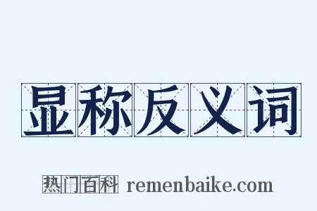 显称反义词是什么意思的图片